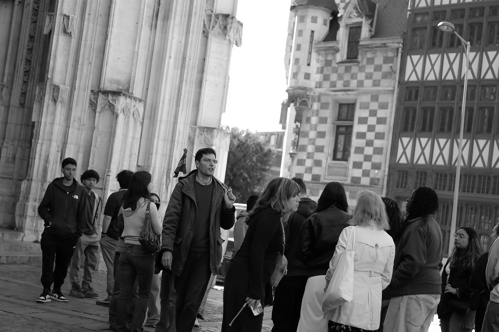 Rouen, photographie de rue en noir et blanc